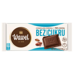 WAWEL CZEKOLADA 90G GORZKA B/C