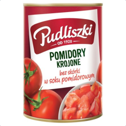 PUDLISZKI POMIDORY 400G KROJONE (CUT TOMATOES)